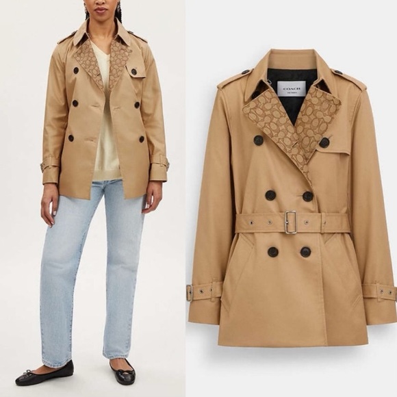 Coach | Jackets & Coats | Coach Signature Lapel Short Trench